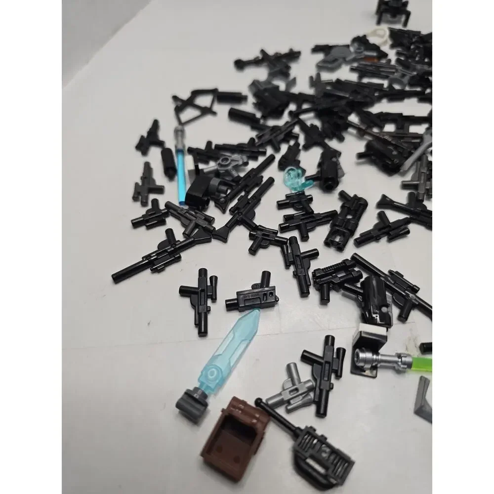 LEGO Star Wars Minifigure Weapons LOT of 150 Plus Minifigure Gun Lightsaber Jedi